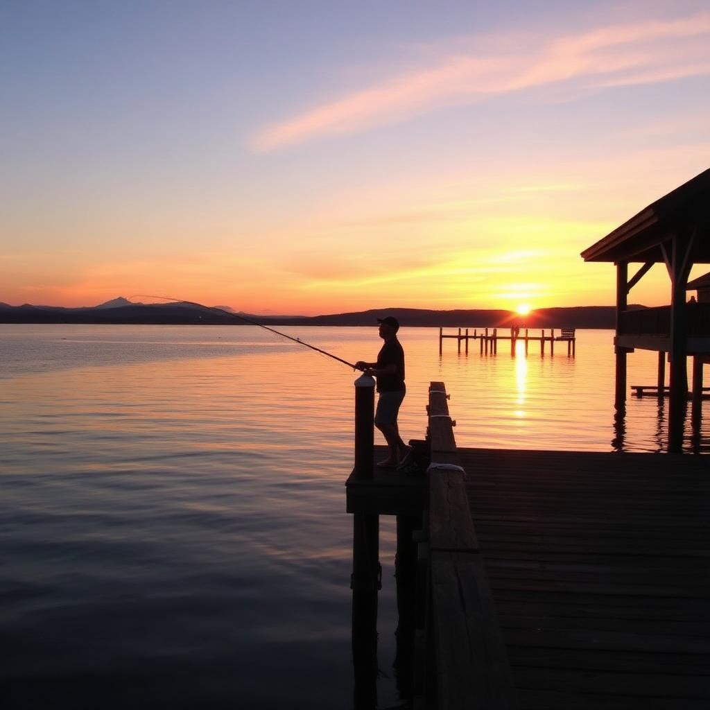 Fishing off the dock at Oso Bay